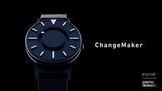 E one and the Foundation Fighting Blindness present the limited edition ChangeMaker tactile watch in slate blue.