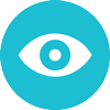 illustration of white eye within light blue circle