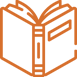 Resource book orange icon